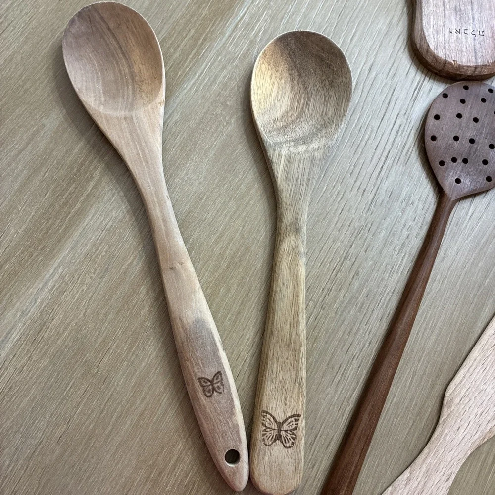 Wooden Spoon Assorted Lot Of 9 Farmhouse Kitchen Vintage Modern